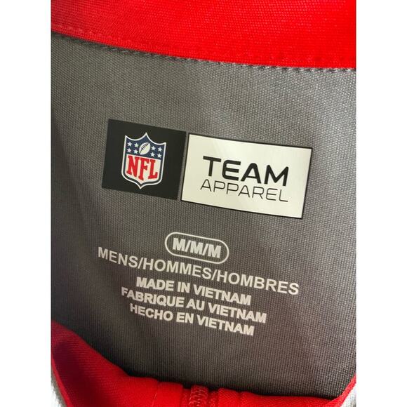 NFL Kansas City Chiefs Football Shirt Men M 1/2 Zip Mock Activewear Pullover NWT - Picture 9 of 10